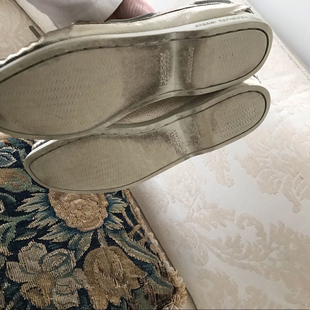 Sperry Top-Sider Gold Boat Shoes Flats SZ 8 M - Picture 7 of 8